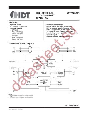 IDT71V30S25TF8 datasheet  